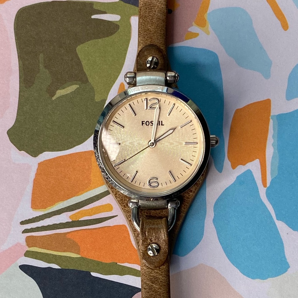 Fossil Georgia Bone Leather Watch